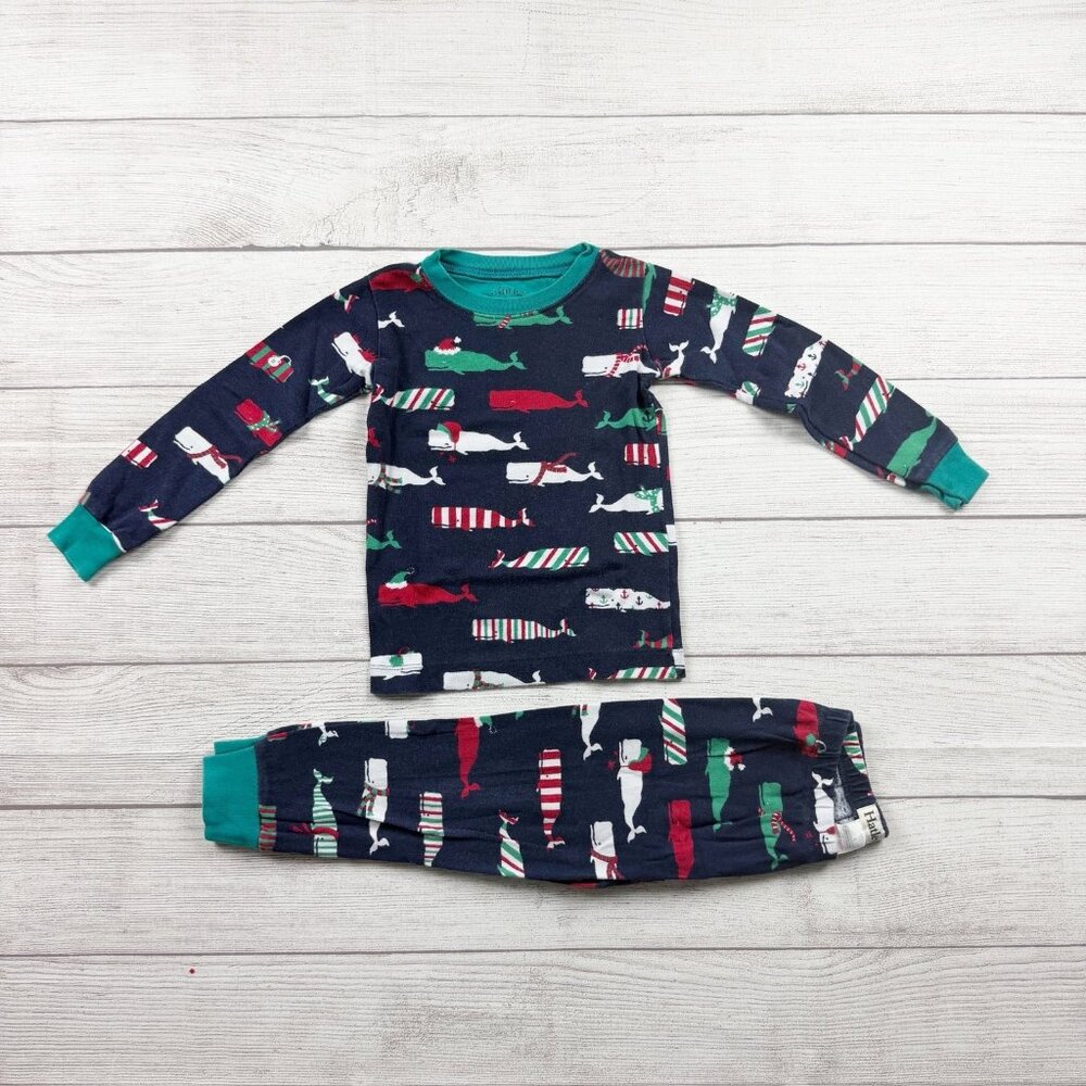 Hatley Holiday Christmas Whale Print Pajamas